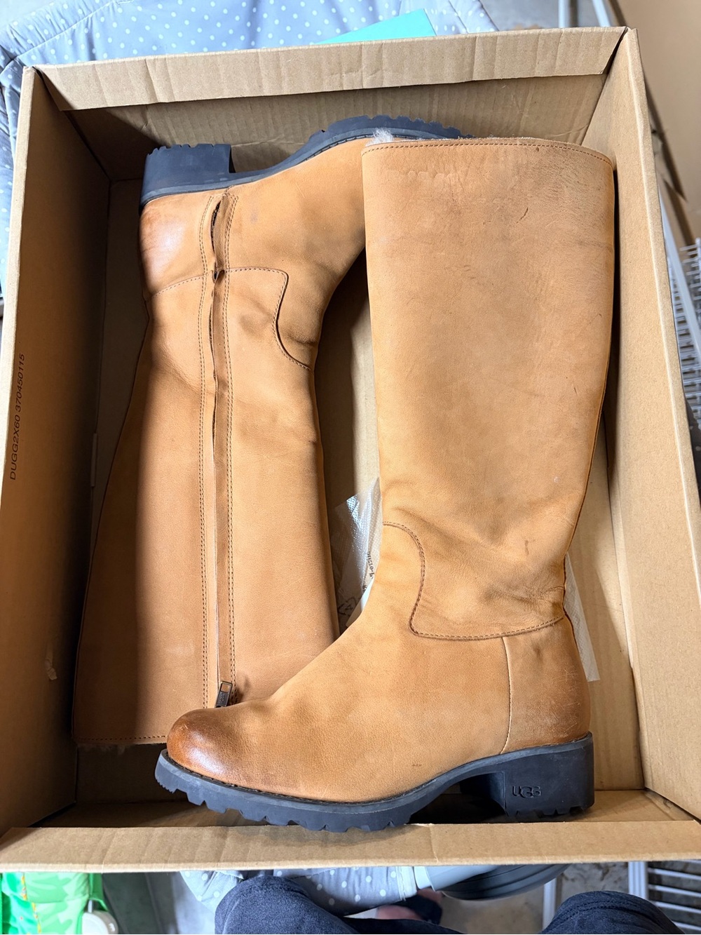 UGG Women's Broome Over-the-Knee Leather Boots - Chestnut Brown